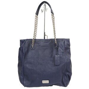 Maria Sharapova by Cole Haan Leather Blue Shoulder Bag Tote Carry-on Purse